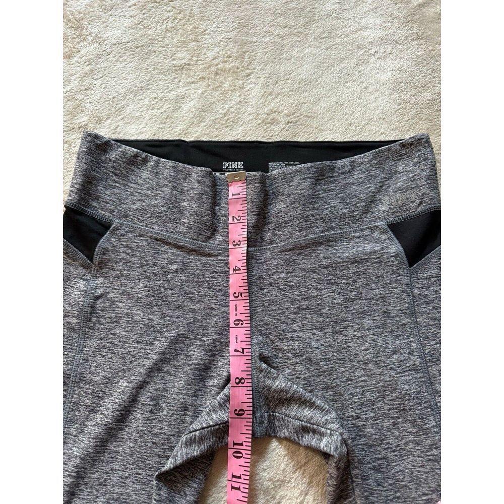Victorias Secret PINK Ultimate Yoga Pants Gray Black‎ Workout Leggings Size M - Picture 9 of 11